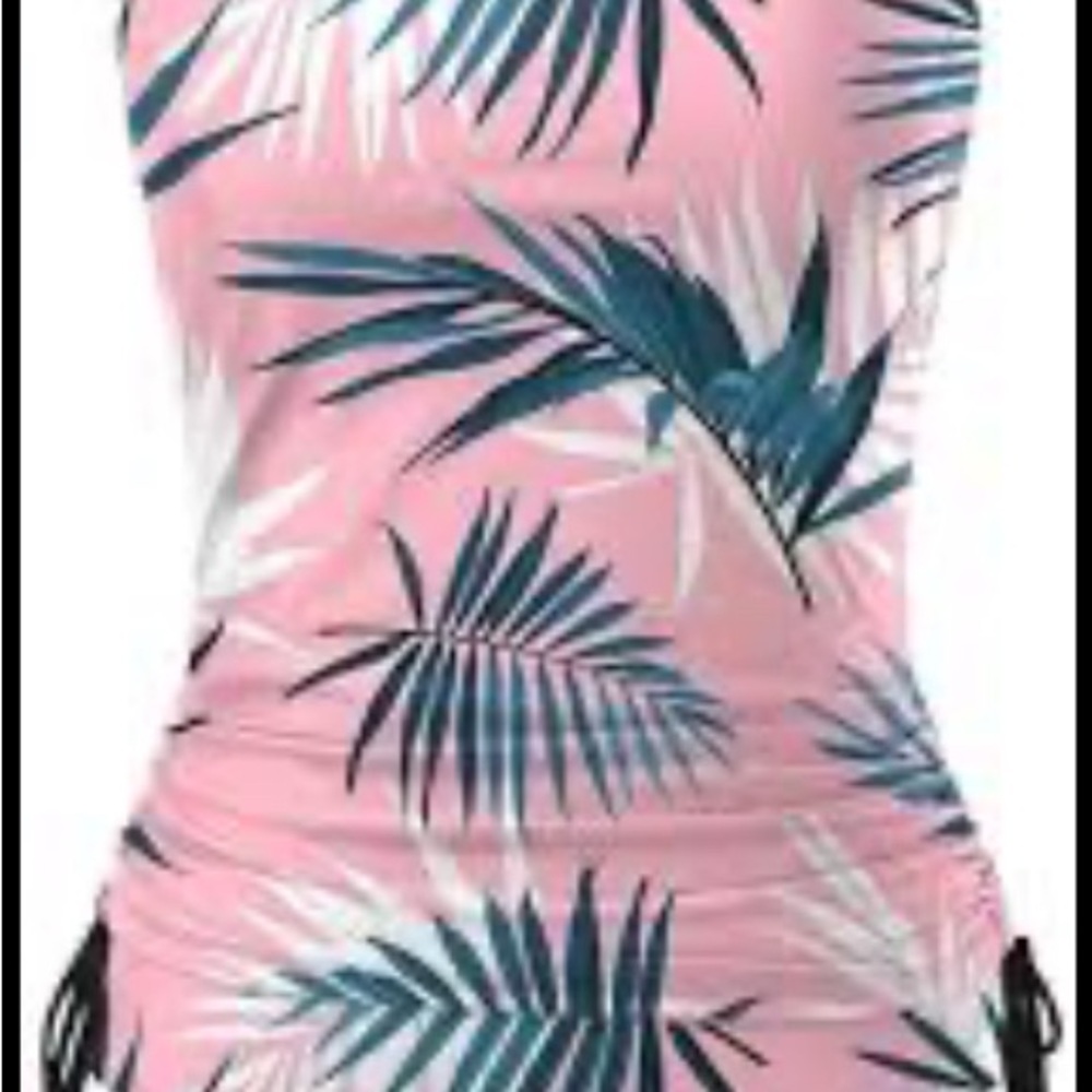 Tropical Pink Two Piece Swimsuit